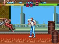 une photo d'Ã©cran de Final Fight sur Nintendo Super Nes